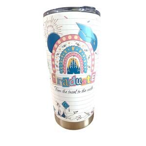 NEW Graduate from the Tassel to the Castle Travel Mug Colorful 30oz